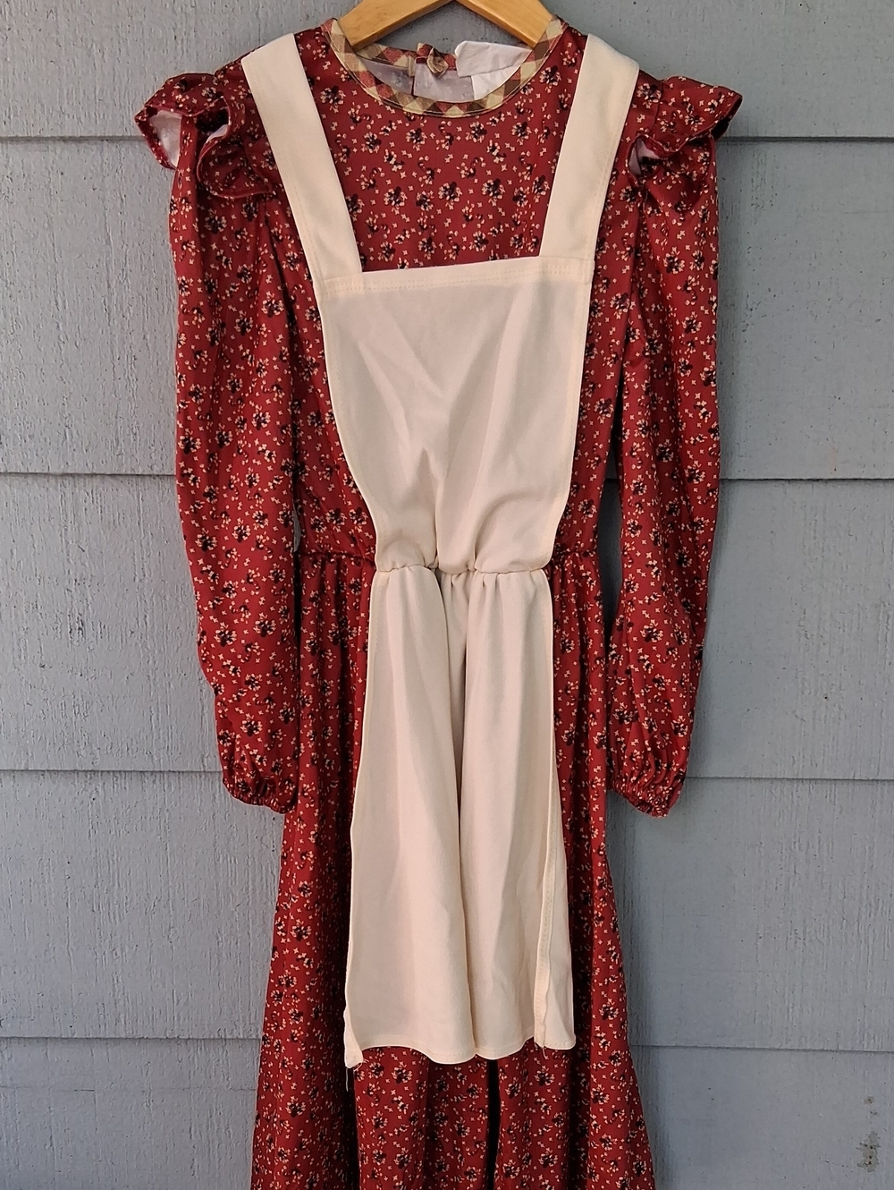 Prairie Dress with Cream Apron Detail